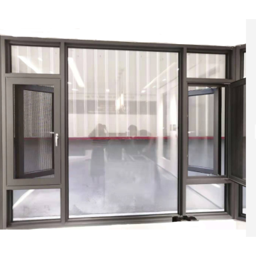 Tilt And Turn Windows Tempered Glass With Aluminium